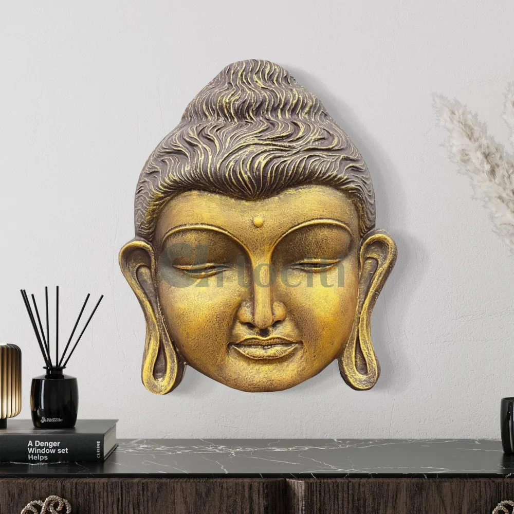 2 Feet Buddha Face Wall Hanging(2 Feet Buddha Face Wall Hanging) 4 2 Feet Buddha Face Wall Hanging(2 Feet Buddha Face Wall Hanging) - Image 3