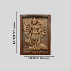 20X15 Inches Lord Murugan (God Kartikeya) 3D WALL Hanging Relief Mural | Ready To Hang(20x15 Inches Lord Murugan God Kartikeya 3d Wall Hanging Relief Mural Ready To Hang) 11 20X15 Inches Lord Murugan (God Kartikeya) 3D WALL Hanging Relief Mural | Ready To Hang(20x15 Inches Lord Murugan God Kartikeya 3d Wall Hanging Relief Mural Ready To Hang) -Artociti Sale Store 20x15 inches lord murugan god kartikeya 3d wall hanging relief mural ready to hang bronze framed 832