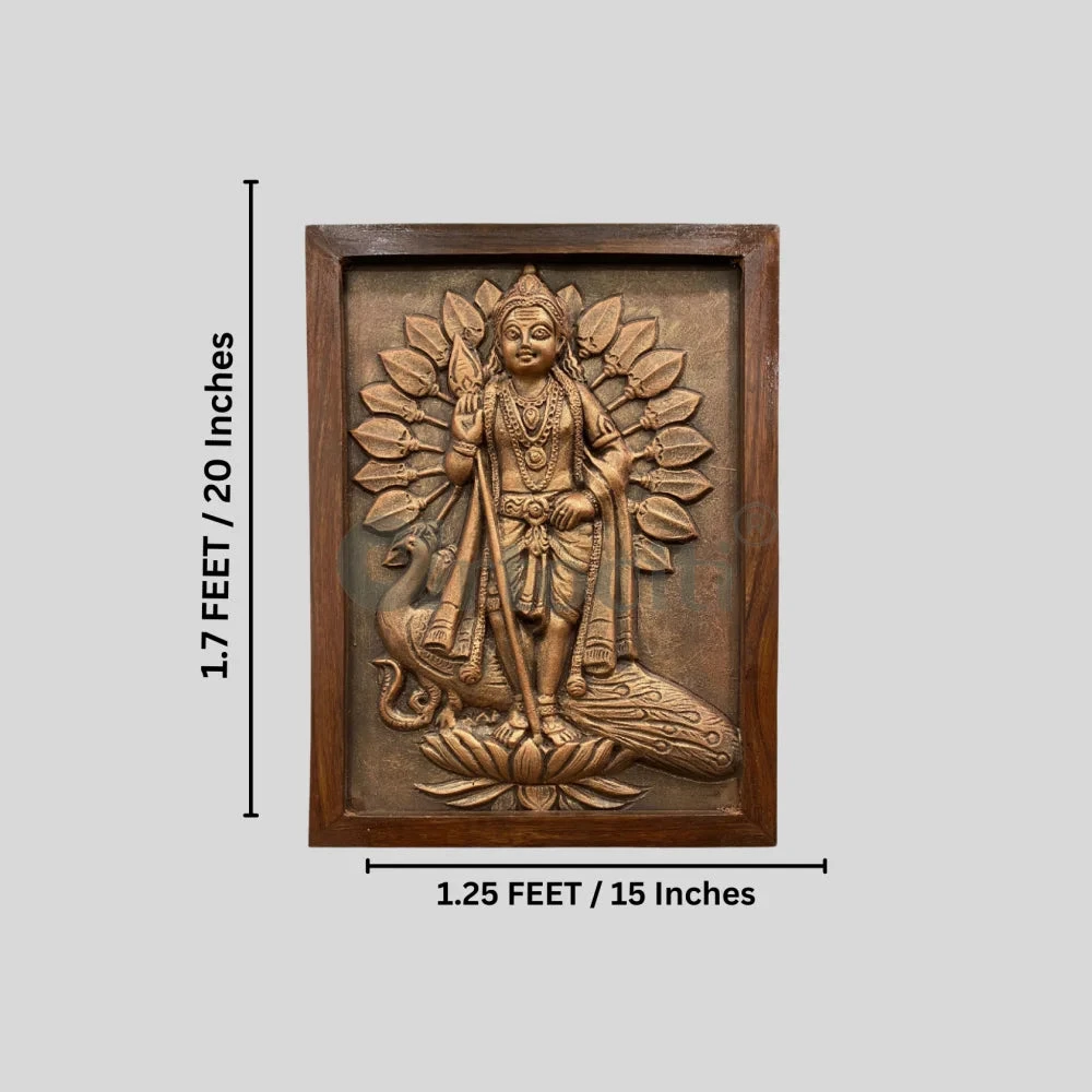 20X15 Inches Lord Murugan (God Kartikeya) 3D WALL Hanging Relief Mural | Ready To Hang(20x15 Inches Lord Murugan God Kartikeya 3d Wall Hanging Relief Mural Ready To Hang) 7 20X15 Inches Lord Murugan (God Kartikeya) 3D WALL Hanging Relief Mural | Ready To Hang(20x15 Inches Lord Murugan God Kartikeya 3d Wall Hanging Relief Mural Ready To Hang) - Image 5