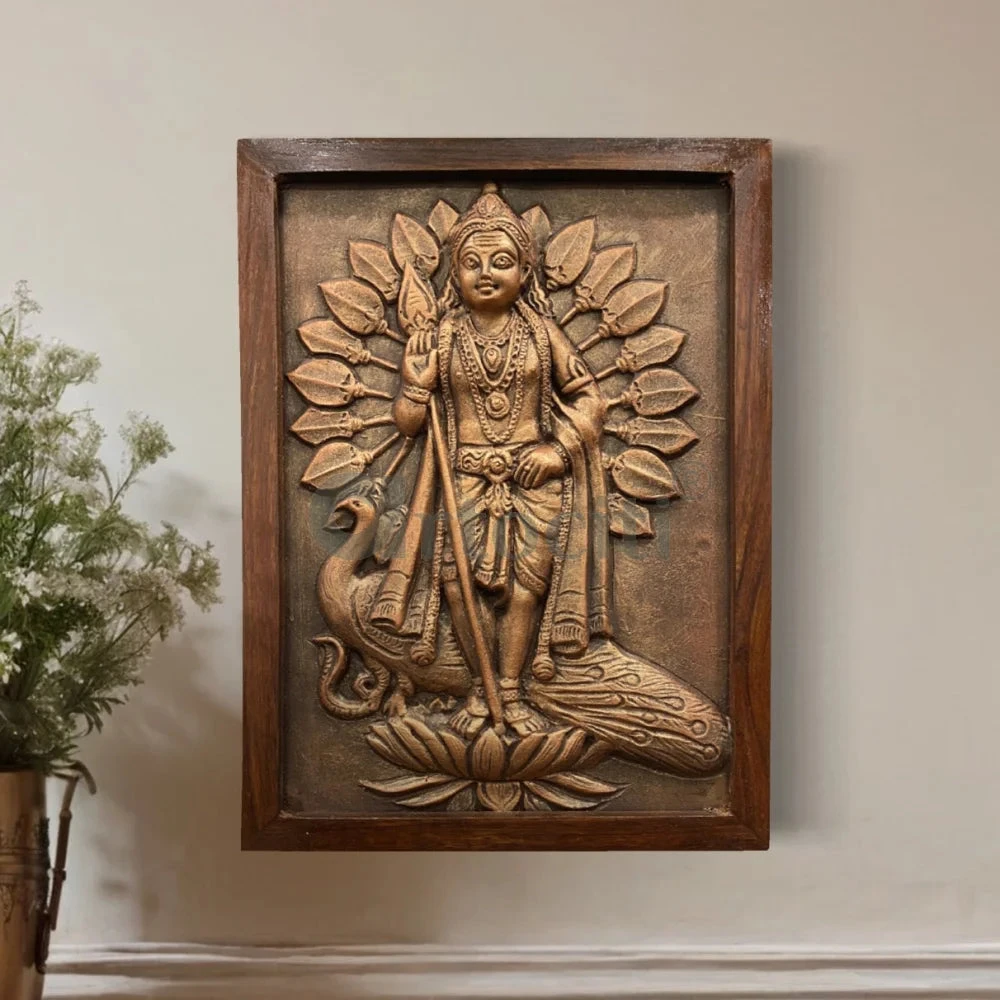 20X15 Inches Lord Murugan (God Kartikeya) 3D WALL Hanging Relief Mural | Ready To Hang(20x15 Inches Lord Murugan God Kartikeya 3d Wall Hanging Relief Mural Ready To Hang) 5 20X15 Inches Lord Murugan (God Kartikeya) 3D WALL Hanging Relief Mural | Ready To Hang(20x15 Inches Lord Murugan God Kartikeya 3d Wall Hanging Relief Mural Ready To Hang) - Image 3