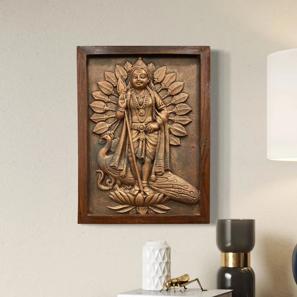20X15 Inches Lord Murugan (God Kartikeya) 3D WALL Hanging Relief Mural | Ready To Hang(20x15 Inches Lord Murugan God Kartikeya 3d Wall Hanging Relief Mural Ready To Hang) 3 20X15 Inches Lord Murugan (God Kartikeya) 3D WALL Hanging Relief Mural | Ready To Hang(20x15 Inches Lord Murugan God Kartikeya 3d Wall Hanging Relief Mural Ready To Hang)