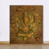 20x16 Inches Lord Ganesha 3D Wall Hanging Relief Mural(Ganesha 3d Wall Hanging Relief Mural) -Artociti Sale Store 20x16 inches lord ganesha 3d wall hanging relief mural bronze patina decor 696