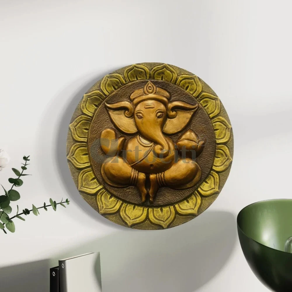 21x21 Inches Round Lord Ganesha 3D Wall Hanging(Lord Ganesha 3d Wall Hanging Ganesh 3d Wall Art Vigneshwara Wall Hanging For Home Indian God Wall Hanging Ready To Hang) 4 21x21 Inches Round Lord Ganesha 3D Wall Hanging(Lord Ganesha 3d Wall Hanging Ganesh 3d Wall Art Vigneshwara Wall Hanging For Home Indian God Wall Hanging Ready To Hang) - Image 2