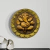 21x21 Inches Round Lord Ganesha 3D Wall Hanging(Lord Ganesha 3d Wall Hanging Ganesh 3d Wall Art Vigneshwara Wall Hanging For Home Indian God Wall Hanging Ready To Hang)