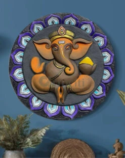 21x21 Inches Round Lord Ganesha 3D Wall Hanging(Lord Ganesha 3d Wall Hanging Ganesh 3d Wall Art Vigneshwara Wall Hanging For Home Indian God Wall Hanging Ready To Hang) 35 21x21 Inches Round Lord Ganesha 3D Wall Hanging(Lord Ganesha 3d Wall Hanging Ganesh 3d Wall Art Vigneshwara Wall Hanging For Home Indian God Wall Hanging Ready To Hang) -Artociti Sale Store 21x21 inches round lord ganesha 3d wall hanging multicolor 510