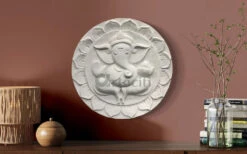 21x21 Inches Round Lord Ganesha 3D Wall Hanging(Lord Ganesha 3d Wall Hanging Ganesh 3d Wall Art Vigneshwara Wall Hanging For Home Indian God Wall Hanging Ready To Hang) 28 21x21 Inches Round Lord Ganesha 3D Wall Hanging(Lord Ganesha 3d Wall Hanging Ganesh 3d Wall Art Vigneshwara Wall Hanging For Home Indian God Wall Hanging Ready To Hang) -Artociti Sale Store 21x21 inches round lord ganesha 3d wall hanging white 224
