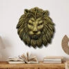 (22 Inches) Lion Face 3D Relief Mural Wall Art(22 Inches Lion Face 3d Relief Mural Wall Art In Golden Bronze) -Artociti Sale Store 22 inches lion face 3d relief mural wall art set of 1 gold 266