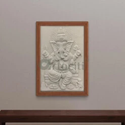 24X16 Inches Sitting Ganesha 3D Relief Mural Wall Art(24x16 Inches Sitting Ganesha 3d Relief Mural Wall Art Ready To Hang Wall Decor) -Artociti Sale Store 24x16 inches sitting ganesha 3d relief mural wall art 832