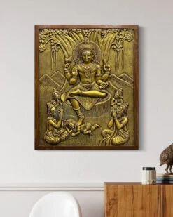 24x20 Inches Dakshinamurthy 3D Relief Mural(24x20 Inches Dakshinamurthy 3d Relief Mural Divine Enlightenment)