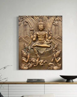 24x20 Inches Dakshinamurthy 3D Relief Mural(24x20 Inches Dakshinamurthy 3d Relief Mural Divine Enlightenment) -Artociti Sale Store 24x20 inches dakshinamurthy 3d relief mural inch unframed bronze 752