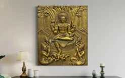 24x20 Inches Dakshinamurthy 3D Relief Mural(24x20 Inches Dakshinamurthy 3d Relief Mural Divine Enlightenment) -Artociti Sale Store 24x20 inches dakshinamurthy 3d relief mural inch unframed gold 598