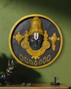 24X24 Inch Tirupati Balaji 3D Relief Mural With LED Wall Hanging Spiritual Wall Art(24x24 Inch Tirupati Balaji 3d Relief Mural Wall Hanging Spiritual Wall Art) 19 24X24 Inch Tirupati Balaji 3D Relief Mural With LED Wall Hanging Spiritual Wall Art(24x24 Inch Tirupati Balaji 3d Relief Mural Wall Hanging Spiritual Wall Art) -Artociti Sale Store 24x24 inch tirupati balaji 3d relief mural with led wall hanging spiritual art gold 651