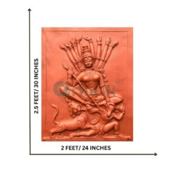 2X2.5 Feet Maa Durga 3D Relief Mural Wall Art(Heritage Collection Maa Durga Relief Mural) -Artociti Sale Store 2x2 5 feet maa durga 3d relief mural wall art 338