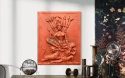 2X2.5 Feet Maa Durga 3D Relief Mural Wall Art(Heritage Collection Maa Durga Relief Mural) -Artociti Sale Store 2x2 5 feet maa durga 3d relief mural wall art 393
