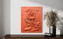 2X2.5 Feet Maa Durga 3D Relief Mural Wall Art(Heritage Collection Maa Durga Relief Mural)