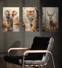 3-Piece Elephant, Deer, And Tiger Jungle Canvas Set(Wildlife Majesty 3 Piece Elephant Deer And Tiger Jungle Canvas Set) 12 3-Piece Elephant, Deer, And Tiger Jungle Canvas Set(Wildlife Majesty 3 Piece Elephant Deer And Tiger Jungle Canvas Set) -Artociti Sale Store 3 piece elephant deer and tiger jungle canvas set book 650