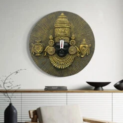 31X31 Inch Tirupati Balaji 3D Relief Mural Wall Hanging Spiritual Wall Art(31x31 Inchtirupati Balaji 3d Relief Mural Wall Hanging Spiritual Wall Art Unique Wall Decor Ready To Hang) 16 31X31 Inch Tirupati Balaji 3D Relief Mural Wall Hanging Spiritual Wall Art(31x31 Inchtirupati Balaji 3d Relief Mural Wall Hanging Spiritual Wall Art Unique Wall Decor Ready To Hang) -Artociti Sale Store 31x31 inch tirupati balaji 3d relief mural wall hanging spiritual art gold 368