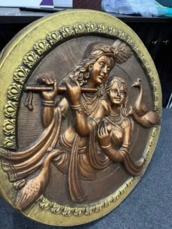 31x31 Inches Round Radha Krishna 3D Relief Mural Wall Art(30x30 Inches Round Radha Krishna Relief Mural Wall Hanging 3d Relief Wall Art) 26 31x31 Inches Round Radha Krishna 3D Relief Mural Wall Art(30x30 Inches Round Radha Krishna Relief Mural Wall Hanging 3d Relief Wall Art) -Artociti Sale Store 31x31 inches round radha krishna 3d relief mural wall art 277