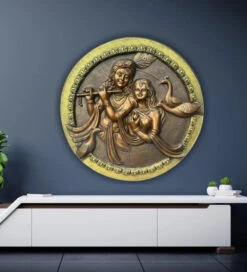31x31 Inches Round Radha Krishna 3D Relief Mural Wall Art(30x30 Inches Round Radha Krishna Relief Mural Wall Hanging 3d Relief Wall Art) 24 31x31 Inches Round Radha Krishna 3D Relief Mural Wall Art(30x30 Inches Round Radha Krishna Relief Mural Wall Hanging 3d Relief Wall Art) -Artociti Sale Store 31x31 inches round radha krishna 3d relief mural wall art 557