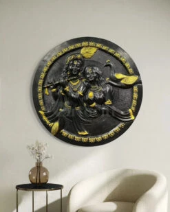 31x31 Inches Round Radha Krishna 3D Relief Mural Wall Art(30x30 Inches Round Radha Krishna Relief Mural Wall Hanging 3d Relief Wall Art) 37 31x31 Inches Round Radha Krishna 3D Relief Mural Wall Art(30x30 Inches Round Radha Krishna Relief Mural Wall Hanging 3d Relief Wall Art) -Artociti Sale Store 31x31 inches round radha krishna 3d relief mural wall art 722