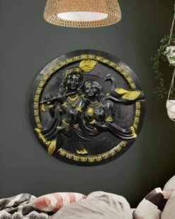 31x31 Inches Round Radha Krishna 3D Relief Mural Wall Art(30x30 Inches Round Radha Krishna Relief Mural Wall Hanging 3d Relief Wall Art) 39 31x31 Inches Round Radha Krishna 3D Relief Mural Wall Art(30x30 Inches Round Radha Krishna Relief Mural Wall Hanging 3d Relief Wall Art) -Artociti Sale Store 31x31 inches round radha krishna 3d relief mural wall art 862
