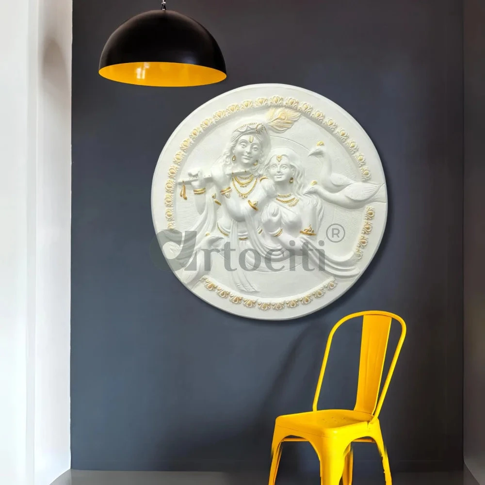 31x31 Inches Round Radha Krishna 3D Relief Mural Wall Art(30x30 Inches Round Radha Krishna Relief Mural Wall Hanging 3d Relief Wall Art) 12 31x31 Inches Round Radha Krishna 3D Relief Mural Wall Art(30x30 Inches Round Radha Krishna Relief Mural Wall Hanging 3d Relief Wall Art) - Image 10