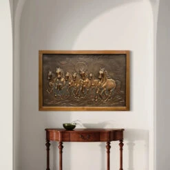 3X2 Feet 7 Horse 3D Relief Mural Wall Art(3x2 Feet 7 Horse 3d Relief Mural Wall Art Ready To Hang) 29 3X2 Feet 7 Horse 3D Relief Mural Wall Art(3x2 Feet 7 Horse 3d Relief Mural Wall Art Ready To Hang) -Artociti Sale Store 3x2 feet 7 horse 3d relief mural wall art 310