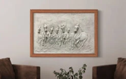 3X2 Feet 7 Horse 3D Relief Mural Wall Art(3x2 Feet 7 Horse 3d Relief Mural Wall Art Ready To Hang) 41 3X2 Feet 7 Horse 3D Relief Mural Wall Art(3x2 Feet 7 Horse 3d Relief Mural Wall Art Ready To Hang) -Artociti Sale Store 3x2 feet 7 horse 3d relief mural wall art 474