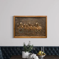 3X2 Feet 7 Horse 3D Relief Mural Wall Art(3x2 Feet 7 Horse 3d Relief Mural Wall Art Ready To Hang) 26 3X2 Feet 7 Horse 3D Relief Mural Wall Art(3x2 Feet 7 Horse 3d Relief Mural Wall Art Ready To Hang) -Artociti Sale Store 3x2 feet 7 horse 3d relief mural wall art 578