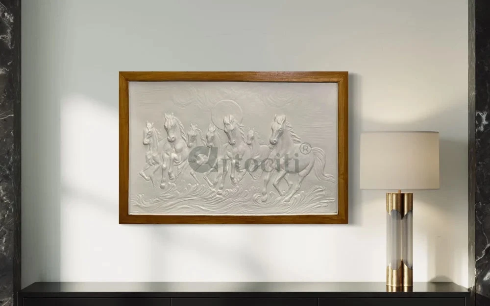 3X2 Feet 7 Horse 3D Relief Mural Wall Art(3x2 Feet 7 Horse 3d Relief Mural Wall Art Ready To Hang) 16 3X2 Feet 7 Horse 3D Relief Mural Wall Art(3x2 Feet 7 Horse 3d Relief Mural Wall Art Ready To Hang) - Image 14