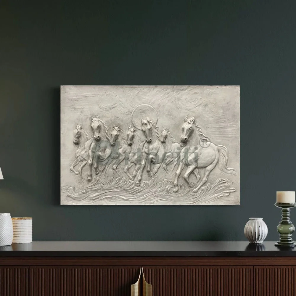 3X2 Feet 7 Horse 3D Relief Mural Wall Art(3x2 Feet 7 Horse 3d Relief Mural Wall Art Ready To Hang) 20 3X2 Feet 7 Horse 3D Relief Mural Wall Art(3x2 Feet 7 Horse 3d Relief Mural Wall Art Ready To Hang) - Image 18
