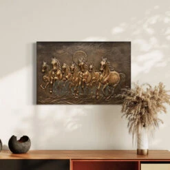 3X2 Feet 7 Horse 3D Relief Mural Wall Art(3x2 Feet 7 Horse 3d Relief Mural Wall Art Ready To Hang) 33 3X2 Feet 7 Horse 3D Relief Mural Wall Art(3x2 Feet 7 Horse 3d Relief Mural Wall Art Ready To Hang) -Artociti Sale Store 3x2 feet 7 horse 3d relief mural wall art 922