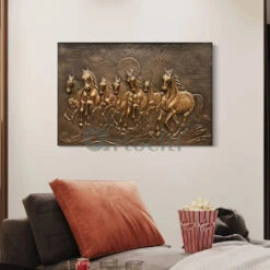 3X2 Feet 7 Horse 3D Relief Mural Wall Art(3x2 Feet 7 Horse 3d Relief Mural Wall Art Ready To Hang) 30 3X2 Feet 7 Horse 3D Relief Mural Wall Art(3x2 Feet 7 Horse 3d Relief Mural Wall Art Ready To Hang) -Artociti Sale Store 3x2 feet 7 horse 3d relief mural wall art 969