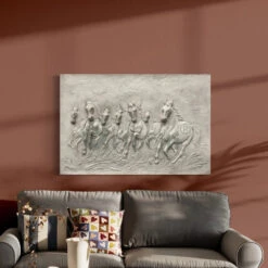 3X2 Feet 7 Horse 3D Relief Mural Wall Art(3x2 Feet 7 Horse 3d Relief Mural Wall Art Ready To Hang) 38 3X2 Feet 7 Horse 3D Relief Mural Wall Art(3x2 Feet 7 Horse 3d Relief Mural Wall Art Ready To Hang) -Artociti Sale Store 3x2 feet 7 horse 3d relief mural wall art 991