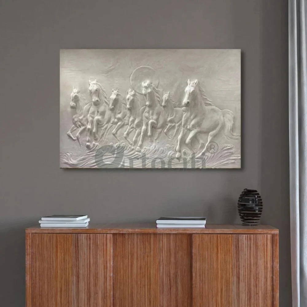 3X2 Feet 7 Horse 3D Relief Mural Wall Art(3x2 Feet 7 Horse 3d Relief Mural Wall Art Ready To Hang) 15 3X2 Feet 7 Horse 3D Relief Mural Wall Art(3x2 Feet 7 Horse 3d Relief Mural Wall Art Ready To Hang) - Image 13