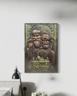 3X2 Feet Guru Nanak And Guru Gobind Singh 3D Relief Mural Wall Art(Guru Nanak And Guru Gobind Singh 3d Relief Mural Wall Art Ready To Hang) -Artociti Sale Store 3x2 feet guru nanak and gobind singh 3d relief mural wall art golden temple 400