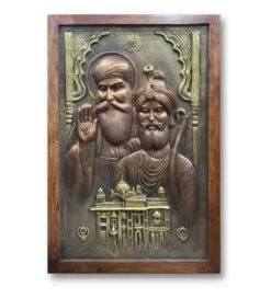 Artociti Sale Store -Artociti Sale Store 3x2 feet guru nanak and gobind singh 3d relief mural wall art golden temple 524