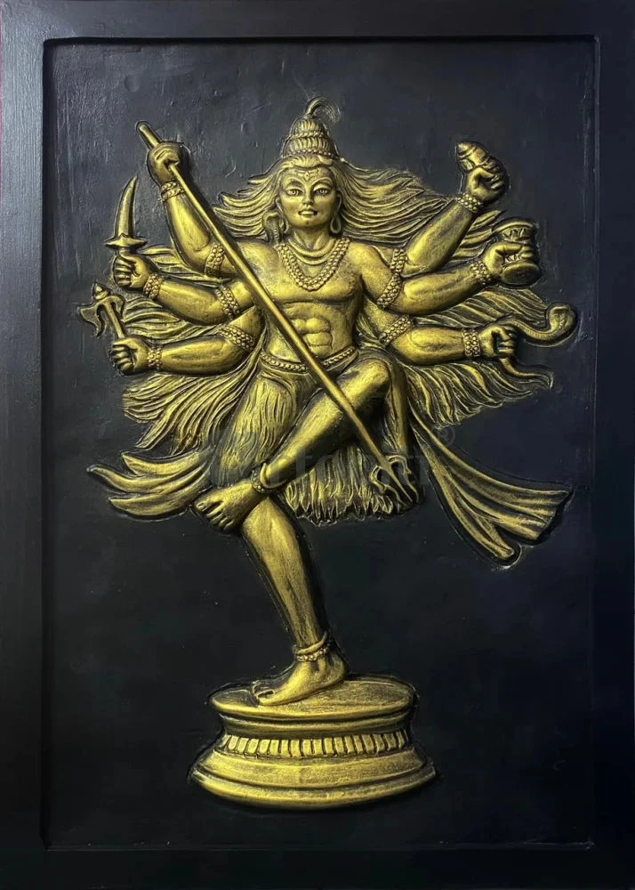 3X2 Feet Lord Shiva (Mahakaal) 3D Relief Mural Wall Sculpture(Lord Shiva Mahakaal 3d Relief Mural Wall Sculpture Relief Mural Wall Art Ready To Hang) 4 3X2 Feet Lord Shiva (Mahakaal) 3D Relief Mural Wall Sculpture(Lord Shiva Mahakaal 3d Relief Mural Wall Sculpture Relief Mural Wall Art Ready To Hang) - Image 2
