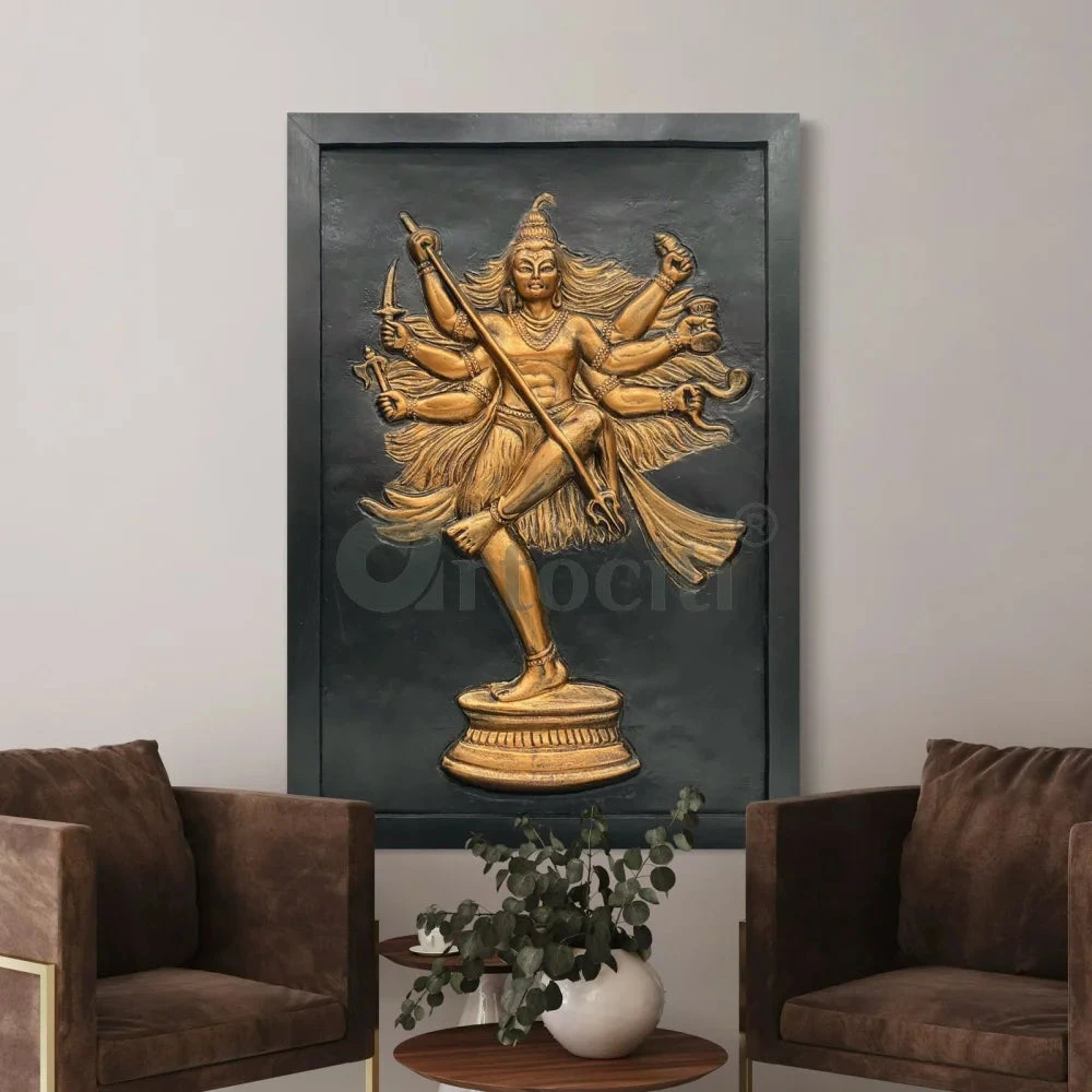 3X2 Feet Lord Shiva (Mahakaal) 3D Relief Mural Wall Sculpture(Lord Shiva Mahakaal 3d Relief Mural Wall Sculpture Relief Mural Wall Art Ready To Hang) 8 3X2 Feet Lord Shiva (Mahakaal) 3D Relief Mural Wall Sculpture(Lord Shiva Mahakaal 3d Relief Mural Wall Sculpture Relief Mural Wall Art Ready To Hang) - Image 6