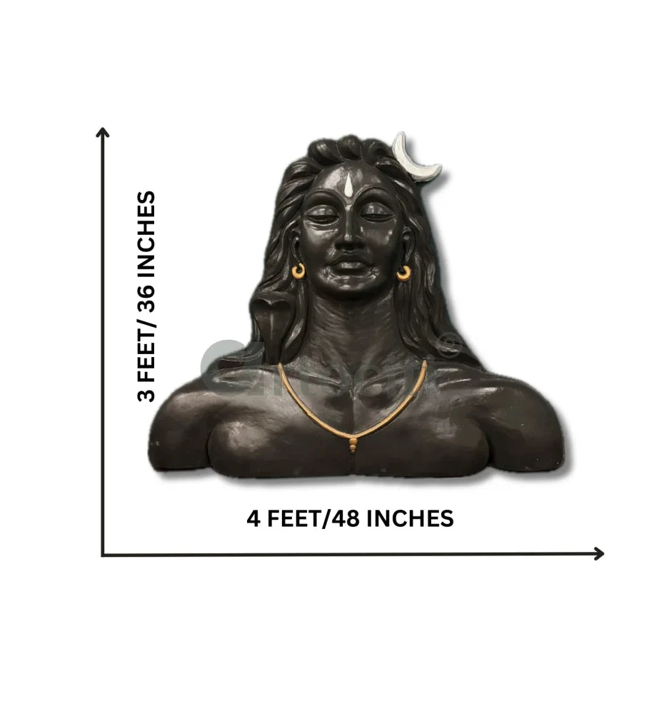 4 Feet Adiyogi (Lord Shiva) 3D Relief Mural Wall Art(4 Feet Large Size Adiyogi Lord Shiva 3d Relief Mural Wall Art Ready To Hang) 5 4 Feet Adiyogi (Lord Shiva) 3D Relief Mural Wall Art(4 Feet Large Size Adiyogi Lord Shiva 3d Relief Mural Wall Art Ready To Hang) - Image 3