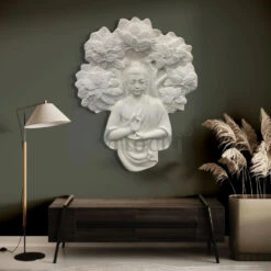45X36 Inch Blessing Buddha Under Tree 3D Relief Mural Wall Art(45x36 Inch Blessing Buddha Under Tree 3d Relief Mural Wall Art Enlightenment Embodied) 30 45X36 Inch Blessing Buddha Under Tree 3D Relief Mural Wall Art(45x36 Inch Blessing Buddha Under Tree 3d Relief Mural Wall Art Enlightenment Embodied) -Artociti Sale Store 45x36 inch blessing buddha under tree 3d relief mural wall art white 902