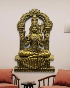 4X2.5 Feet Goddess Kamakshi Devi 3D Relief Mural Wall Art | Unframed Masterpiece In Elegant Finishes(Goddess Kamakshi Devi 3d Relief Mural Wall Art Unframed Masterpiece In Elegant Finishes) -Artociti Sale Store 4x2 5 feet goddess kamakshi devi 3d relief mural wall art unframed masterpiece in elegant finishes gold 336