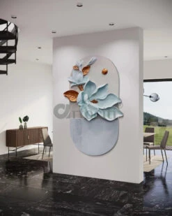 4X2.7 Feet Floral Relief Mural Wall Art | 3D Flower Design | Abstract Relief Mural | Ready To Hang(4x2 7 Feet Floral Relief Mural Wall Art 3d Flower Design Abstract Relief Mural Ready To Hang) -Artociti Sale Store 4x2 7 feet floral relief mural wall art 3d flower design abstract ready to hang 241
