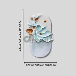 4X2.7 Feet Floral Relief Mural Wall Art | 3D Flower Design | Abstract Relief Mural | Ready To Hang(4x2 7 Feet Floral Relief Mural Wall Art 3d Flower Design Abstract Relief Mural Ready To Hang) -Artociti Sale Store 4x2 7 feet floral relief mural wall art 3d flower design abstract ready to hang 341