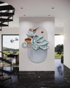 4X2.7 Feet Floral Relief Mural Wall Art | 3D Flower Design | Abstract Relief Mural | Ready To Hang(4x2 7 Feet Floral Relief Mural Wall Art 3d Flower Design Abstract Relief Mural Ready To Hang) -Artociti Sale Store 4x2 7 feet floral relief mural wall art 3d flower design abstract ready to hang 386