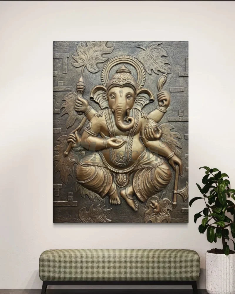 4x3 Feet Dancing Ganesha 3D Relief Mural Wall Art(Large Size Lord Ganesha 3d Wallart Relief Mural) 12 4x3 Feet Dancing Ganesha 3D Relief Mural Wall Art(Large Size Lord Ganesha 3d Wallart Relief Mural) - Image 10