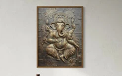 4x3 Feet Dancing Ganesha 3D Relief Mural Wall Art(Large Size Lord Ganesha 3d Wallart Relief Mural) 28 4x3 Feet Dancing Ganesha 3D Relief Mural Wall Art(Large Size Lord Ganesha 3d Wallart Relief Mural) -Artociti Sale Store 4x3 feet dancing ganesha 3d relief mural wall art decor 468