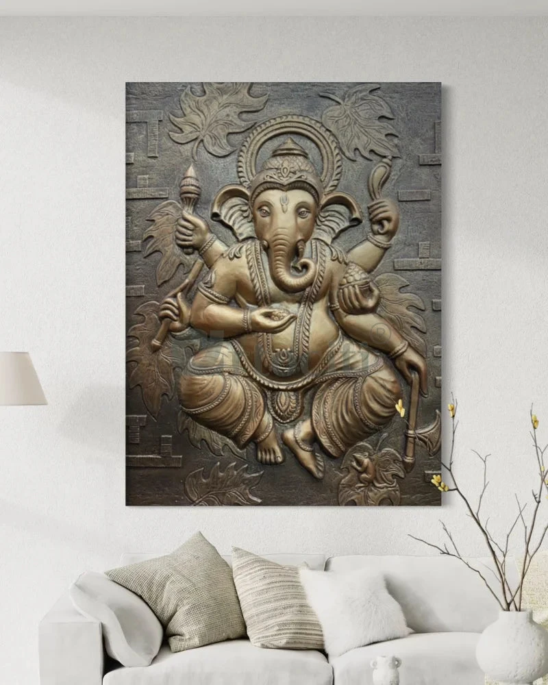 4x3 Feet Dancing Ganesha 3D Relief Mural Wall Art(Large Size Lord Ganesha 3d Wallart Relief Mural) 13 4x3 Feet Dancing Ganesha 3D Relief Mural Wall Art(Large Size Lord Ganesha 3d Wallart Relief Mural) - Image 11
