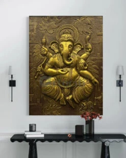 4x3 Feet Dancing Ganesha 3D Relief Mural Wall Art(Large Size Lord Ganesha 3d Wallart Relief Mural) 24 4x3 Feet Dancing Ganesha 3D Relief Mural Wall Art(Large Size Lord Ganesha 3d Wallart Relief Mural) -Artociti Sale Store 4x3 feet dancing ganesha 3d relief mural wall art decor 637