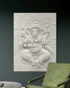 4x3 Feet Dancing Ganesha 3D Relief Mural Wall Art(Large Size Lord Ganesha 3d Wallart Relief Mural) 36 4x3 Feet Dancing Ganesha 3D Relief Mural Wall Art(Large Size Lord Ganesha 3d Wallart Relief Mural) -Artociti Sale Store 4x3 feet dancing ganesha 3d relief mural wall art decor 917